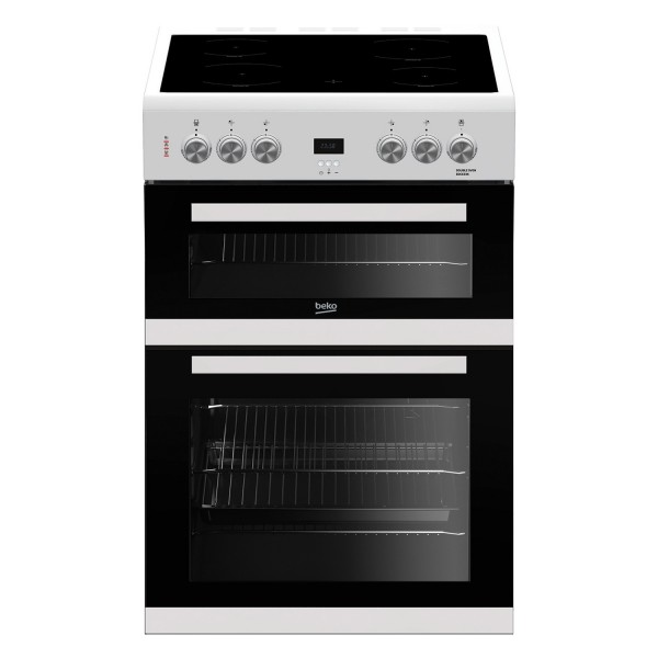 Beko EDC633W 60cm Double Oven Electric Cooker