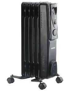 Daewoo HEA1205 1000W Oil Filled Radiator Black