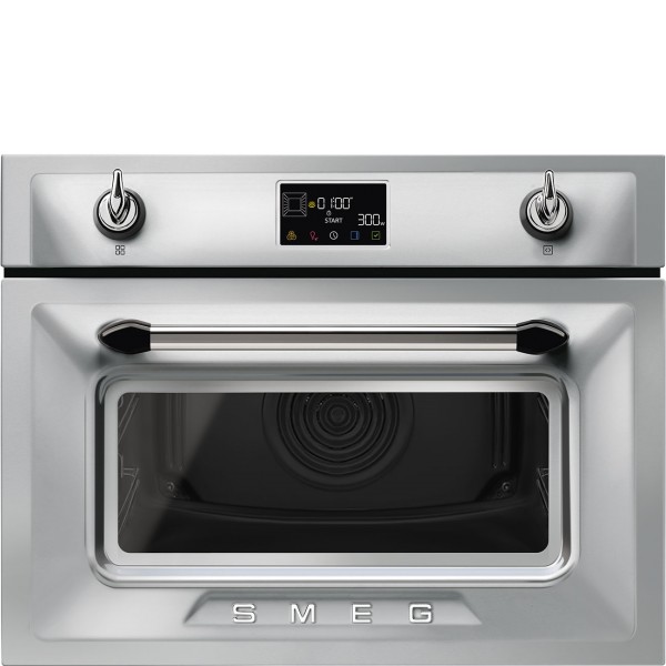Smeg SO4902M1X 45cm Compact Built-In Oven and Combi Microwave