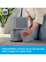 Preview: Black and Decker BXEH60016GBG 12L Grey Dehumidifier Preview: Black and Decker BXEH60016GBG 12L Grey Dehumidifier
