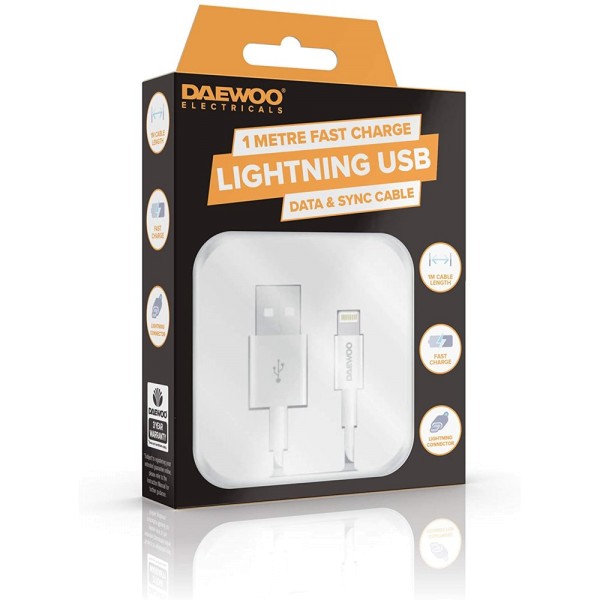 Daewoo ELA1341 1M Lightning USB Cable