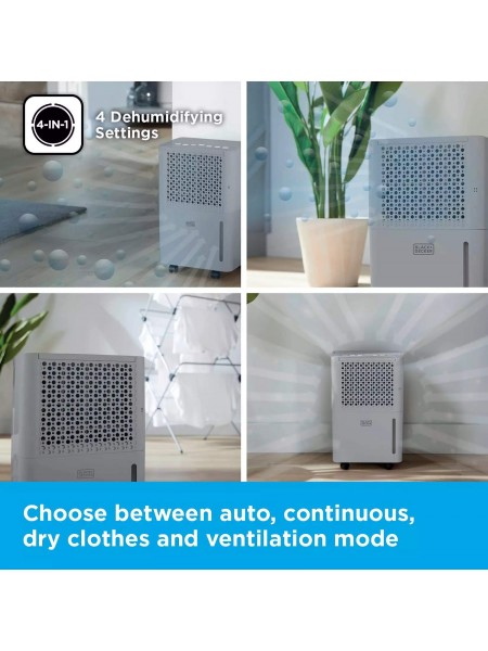 Black and Decker BXEH60016GBG 12L Grey Dehumidifier