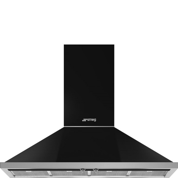 Smeg KPF12BL 120cm Portofino Black Chimney Cooker Hood