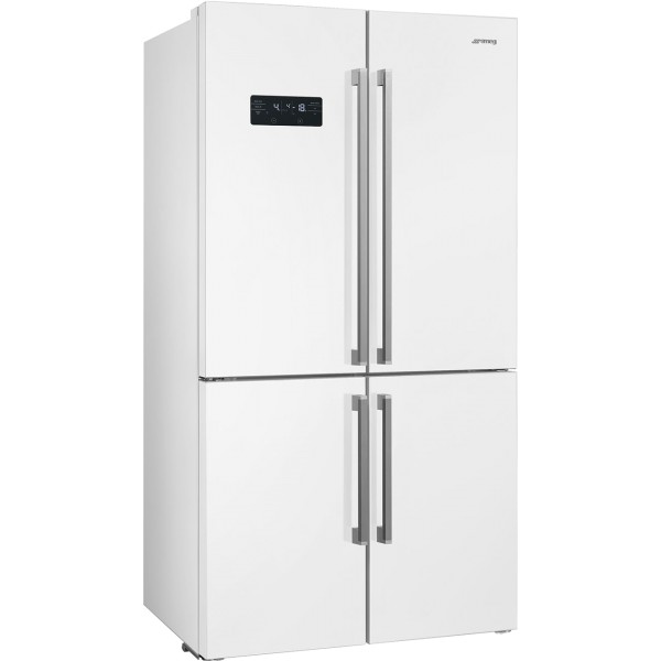 Smeg FQ60BDE 92cm Wide American Style White Freestanding Fridge Freezer