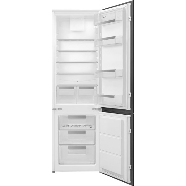 Smeg UKC81721E 60cm Built-In Silver Fridge