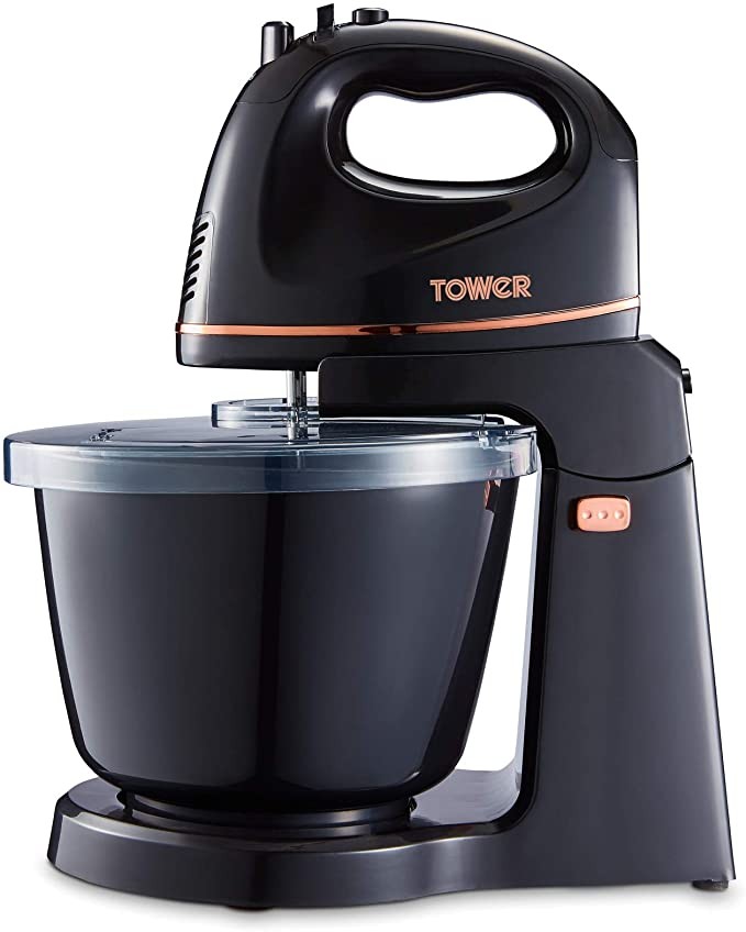 Tower T12039 Stand & bowl Mixer Black and Rose Gold Tower T12039 Stand & bowl Mixer Black and Rose Gold