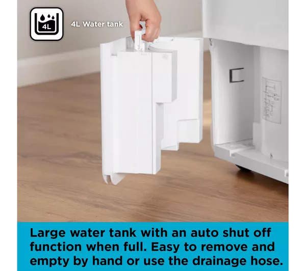 Black and Decker BXEH6008GB 30L White Dehumidifier