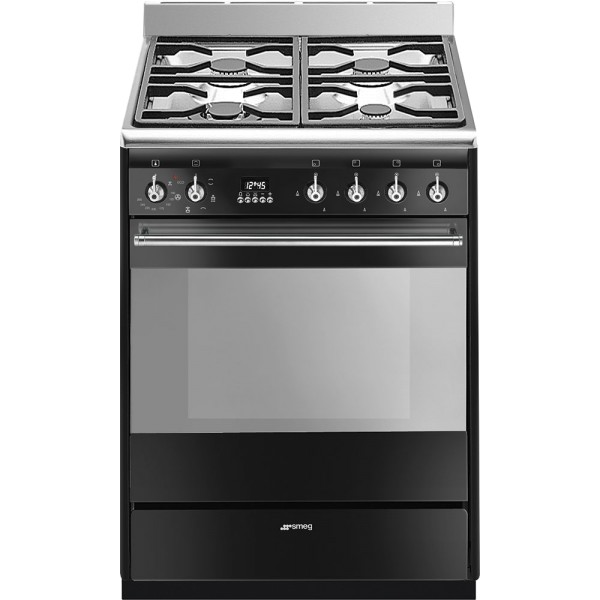 Smeg SUK61MBL9 60cm Wide Concert Dual Fuel Black Cooker