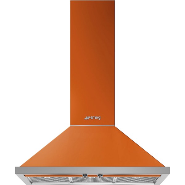 Smeg KPF9OR 90cm Portofino Orange Chimney Cooker Hood