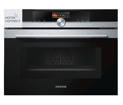 Compact Oven with Microwave in Stainless Steel