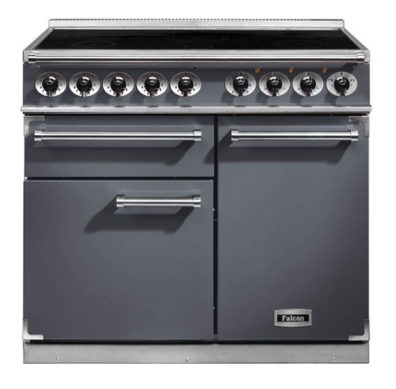 1000 Deluxe Induction Range Cooker in Slate and Nickle