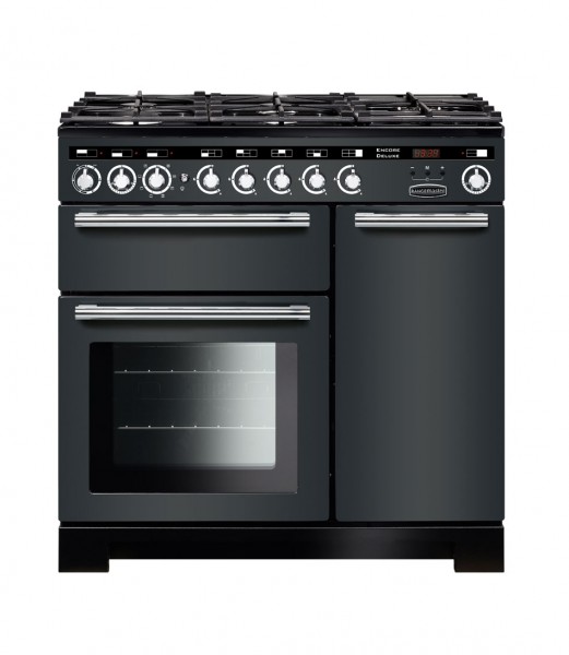 90cm Encore Deluxe Dual Fuel Range Cooker In Slate