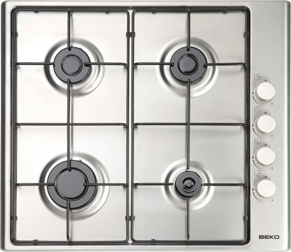 4 Burner Gas Hob Side Control Stainless Steel