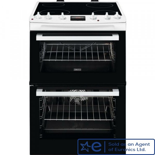 60cm Electric Cooker With Double Oven And Ceramic Hob