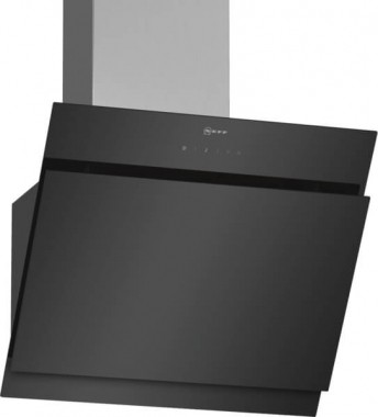 60cm Black Glass Angled Hood
