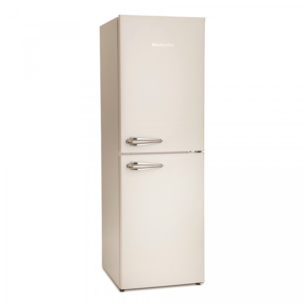 48cm Wide 148cm Tall Retro Fridge Freezer In Cream