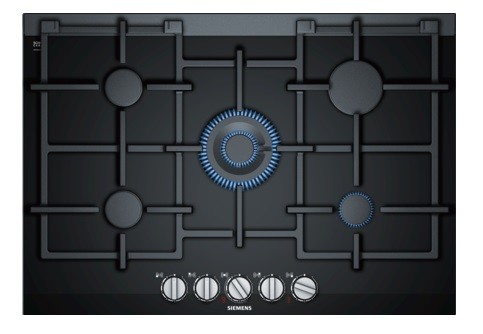 75cm Gas on Ceramic Gas Hob - Black
