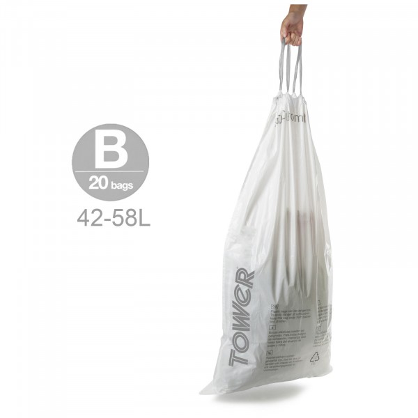 42-58 Litre Lemon Scented Liners For Tower Bins
