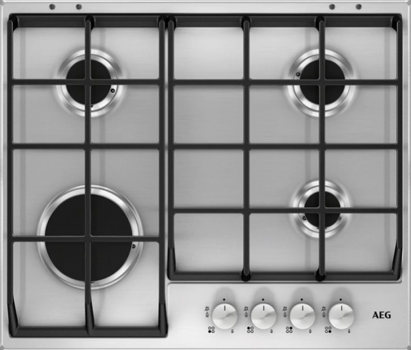 4 Burner Gas hob with Front Controls in Stainless Steel