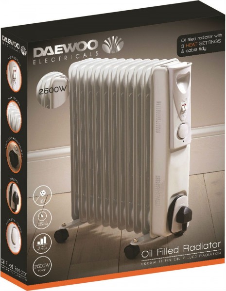 2.5kw 11 Fin Oil Filled Radiator