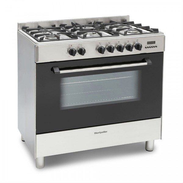 90cm Single Cavity Dual Fuel Range Cooker In Stainless