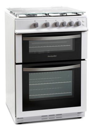 Montpellier 60cm D/oven Lidded In White