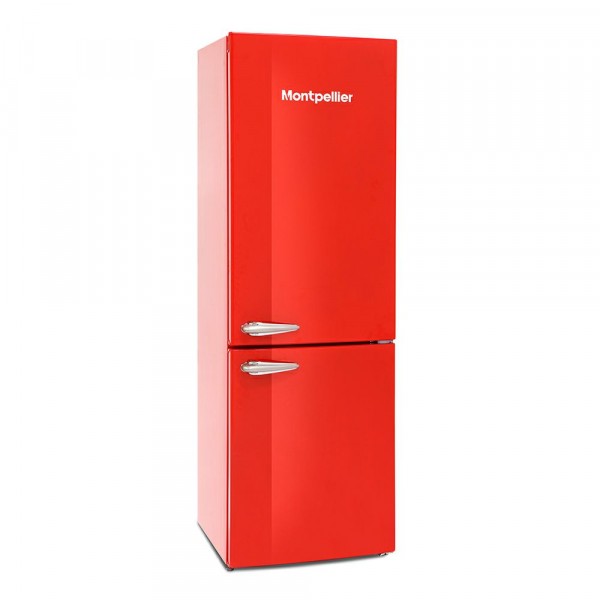 60cm Wide Frost Free Retro Style Fridge Freezer In Red