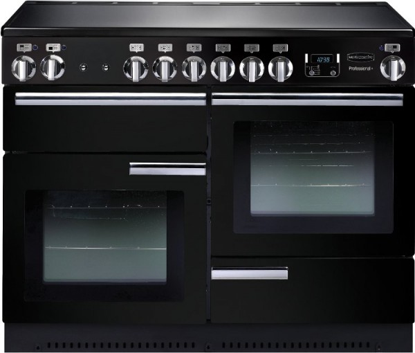 Rangemaster PROP110EIGB/C Professional Plus Gloss Black 110cm Electric Induction Range Cooker