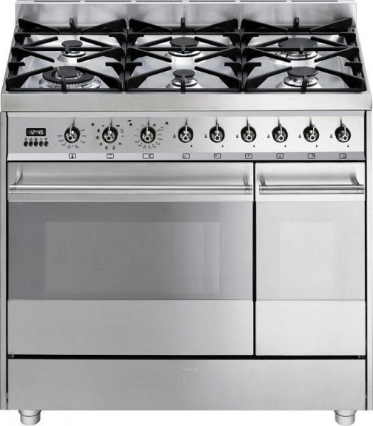 Smeg Symphony SY92PX8 90cm Dual Fuel Range Cooker
