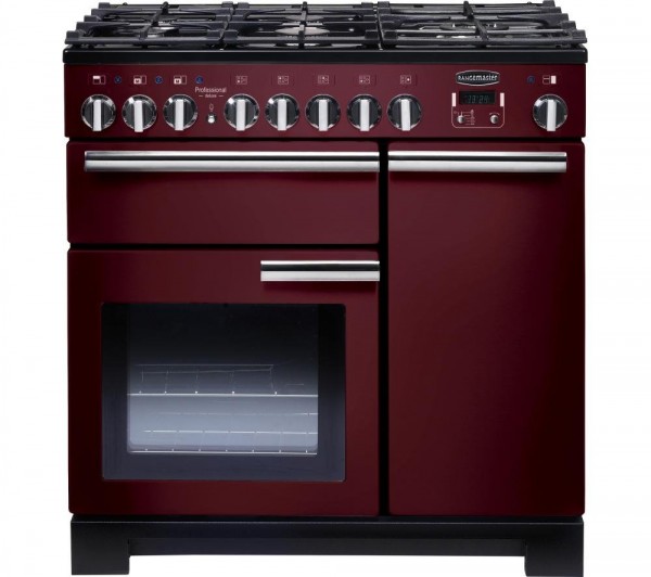 Rangemaster PDL90DFFCY/C Professional Deluxe Cranberry 90cm Dual Fuel Range Cooker
