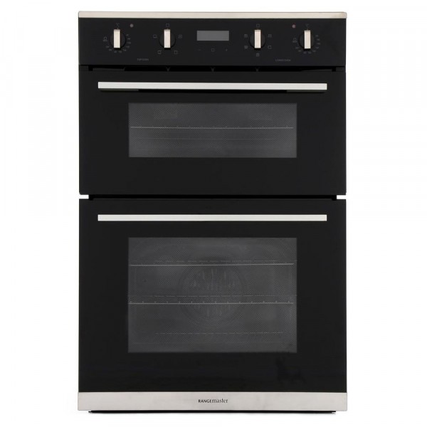 Rangemaster RMB9045BL/SS Stainless Steel Double Built In Electric Oven