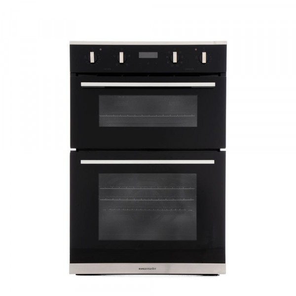 Rangemaster RMB9048BL/SS Stainless Steel Double Built In Electric Oven