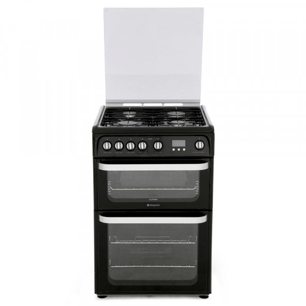 Hotpoint Ultima HUG61K Gas Cooker with Double Oven