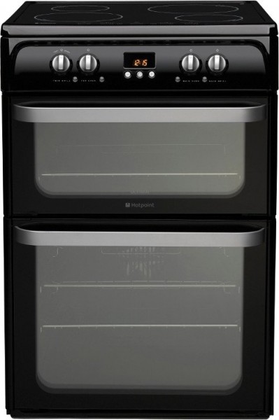 Hotpoint Ultima HUI614K Induction Electric Cooker Double Oven