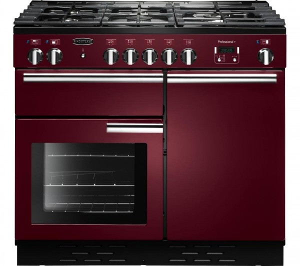 Rangemaster PROP100DFFCY/C Professional Plus Cranberry 100cm Dual Fuel Range Cooker
