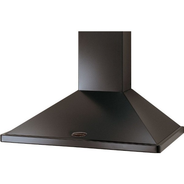 Rangemaster LEIHDC110BC Black with Chrome Trim 110cm Chimney Hood