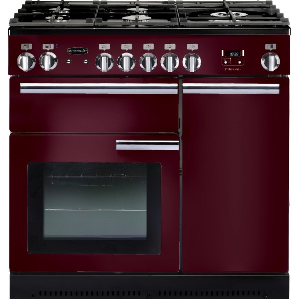 Rangemaster PROP90DFFCY/C Professional Plus Cranberry 90cm Dual Fuel Range Cooker