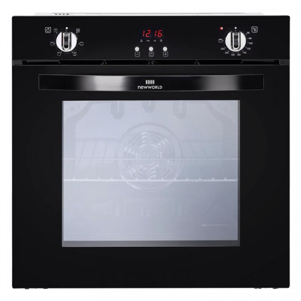 New World NW602FP Black Single Built In Electric Oven