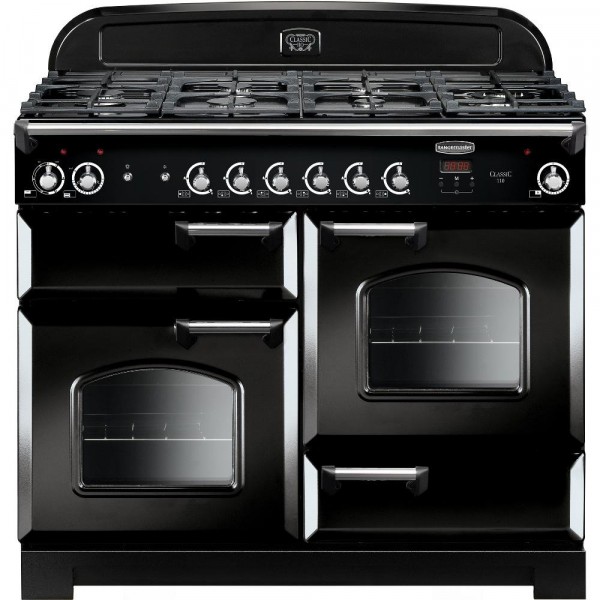 Rangemaster CLA110DFFBL/C Classic Black 110cm Dual Fuel Range Cooker