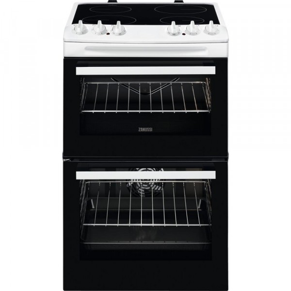 Zanussi ZCV46050WA Ceramic Electric Cooker with Double Oven