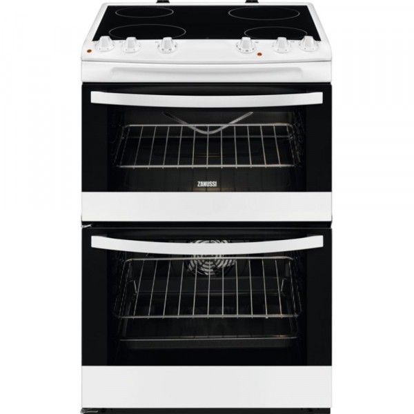 Zanussi ZCV66078WA Ceramic Electric Cooker with Double Oven