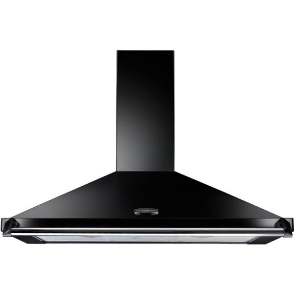 Rangemaster CLAHDC110BC Classic Black with Chrome Trim 110cm Chimney Hood