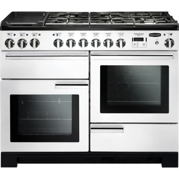 Rangemaster PDL110DFFWH/C Professional Deluxe White 110cm Dual Fuel Range Cooker