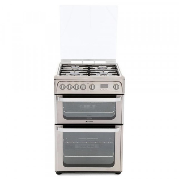 Hotpoint Ultima HUG61X Gas Cooker with Double Oven