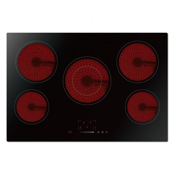 Statesman ECH77TC 77cm 5 Zone Ceramic Hob Touch Control - Black