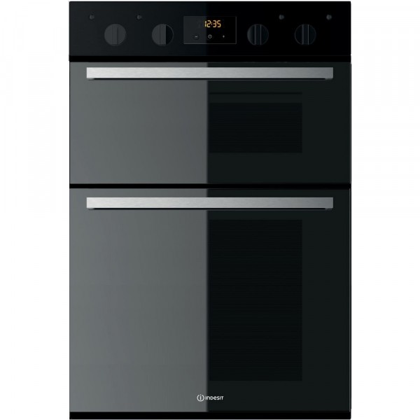 Indesit IDD6340 Black Built In Double Oven IDD6340BL