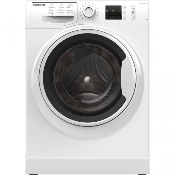 Hotpoint NM10844WW White "Stop & Add" 8kg 1400spin Washer CLEARANCE PRICE