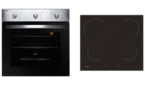 CANDY OVEN AND CERAMIC HOB PACK STAINLESS STEEL
