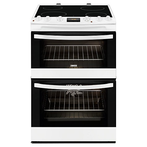 Zanussi ZCV68300WA Cooker Double Oven Ceramic 60CM