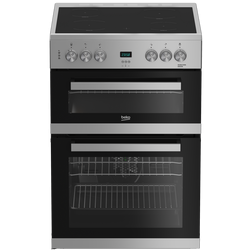 BEKO EDC633S 60CM DOUBLE OVEN FREESTANDING COOKER SILVER